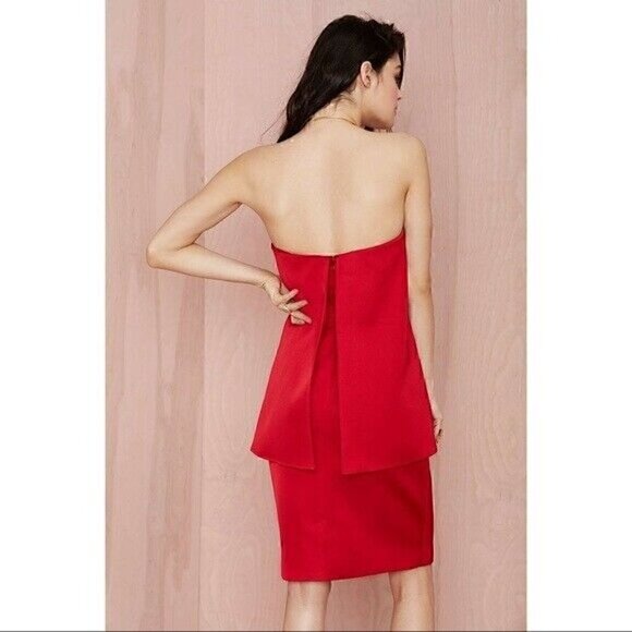 NEW Cameo Women's The Ascent Dress Size Small Strapless Scarlet Red - Picture 3 of 8